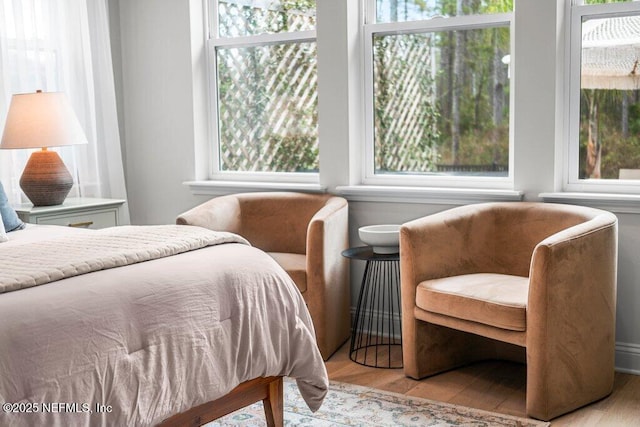bedroom featuring wood finished floors