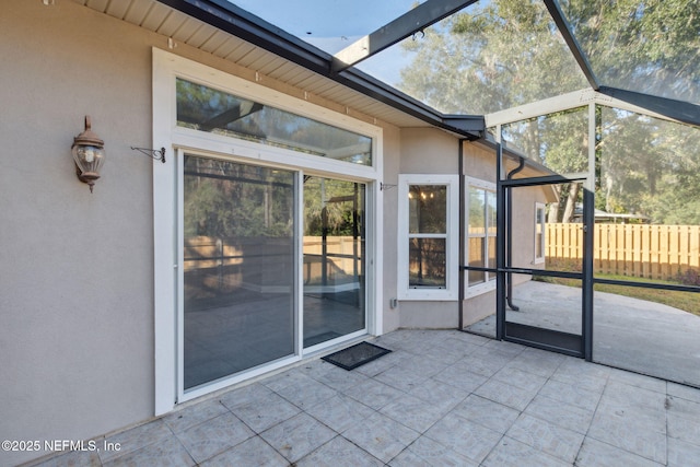 exterior space featuring a lanai