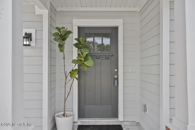 view of doorway to property