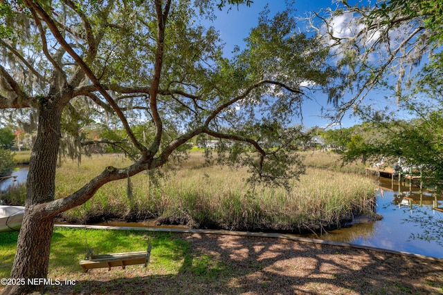 view of home's community featuring a water view