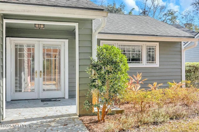 entrance to property with french doors