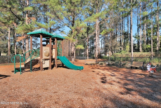 community playground with fence