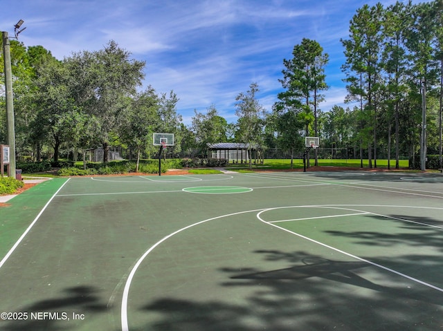 view of basketball court featuring community basketball court