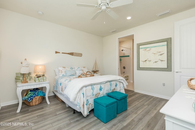 195 Glen Valley Dr, Ponte Vedra, FL 32081 - bedroom featuring light wood-style floors, baseboards, and a ceiling fan