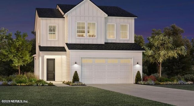 35 Mahogany Way, Palm Coast, FL 32164 - view of front of property featuring a garage and a lawn