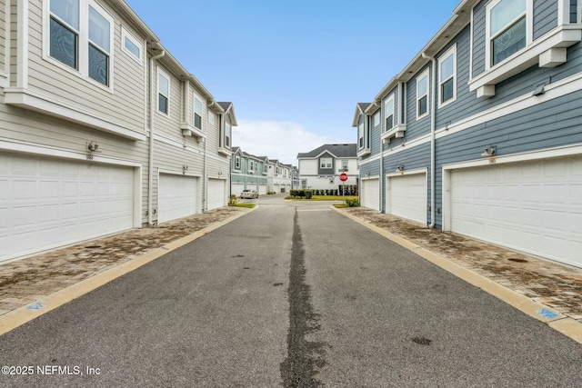 view of road featuring a residential view