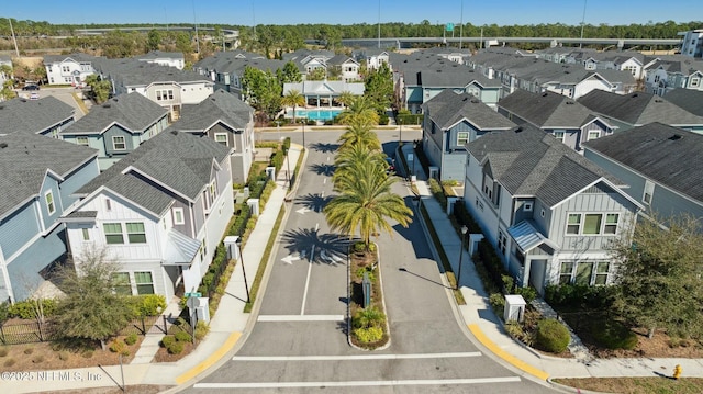 bird's eye view featuring a residential view