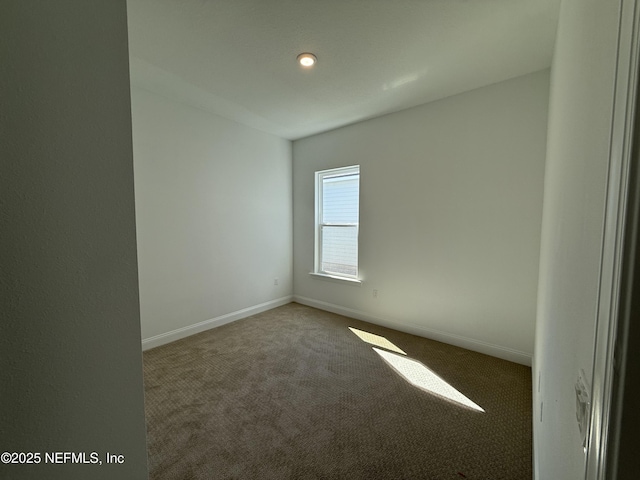 view of carpeted spare room