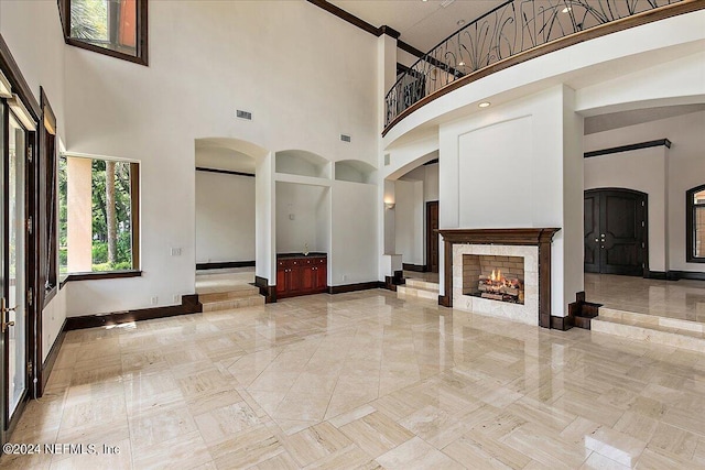 13612 Mcqueens Ct, Jacksonville, FL 32225 - unfurnished living room with a towering ceiling
