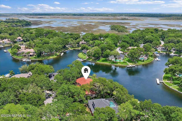 13612 Mcqueens Ct, Jacksonville, FL 32225 - drone / aerial view with a water view