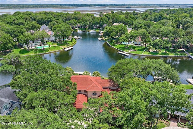 13612 Mcqueens Ct, Jacksonville, FL 32225 - birds eye view of property featuring a water view