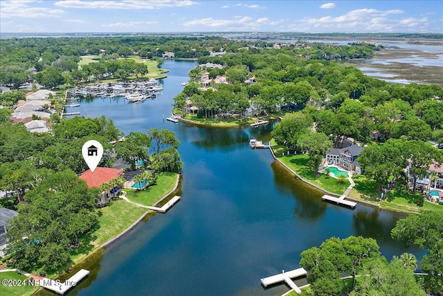 13612 Mcqueens Ct, Jacksonville, FL 32225 - bird's eye view with a water view