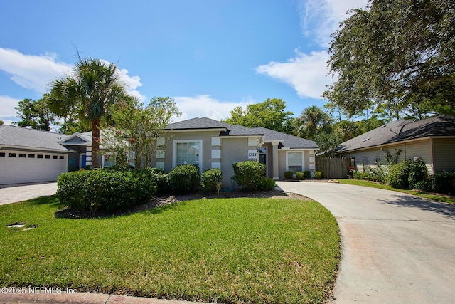 ranch-style house with a front yard