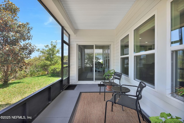 view of sunroom