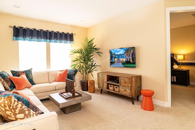 view of carpeted living room