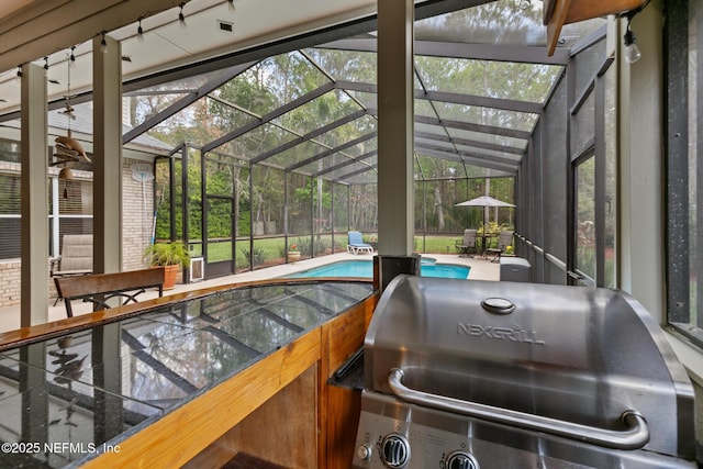 sunroom with a healthy amount of sunlight