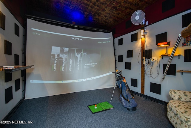 game room with visible vents and baseboards