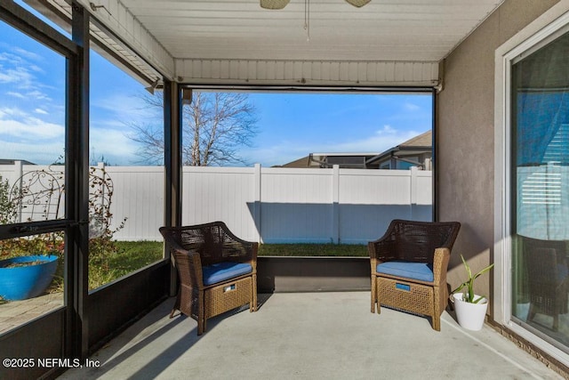 view of sunroom / solarium