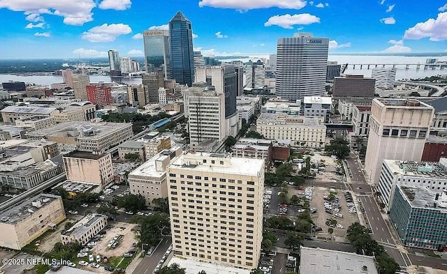 property's view of city with a water view