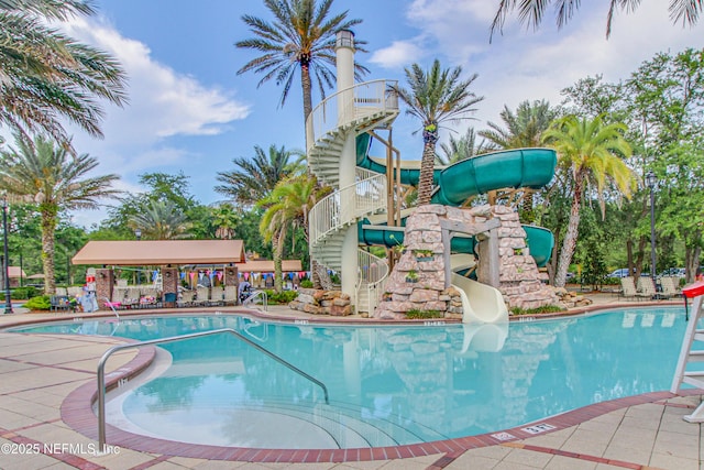 1465 Shadow Creek Dr, Orange Park, FL 32065 - view of pool with a water slide