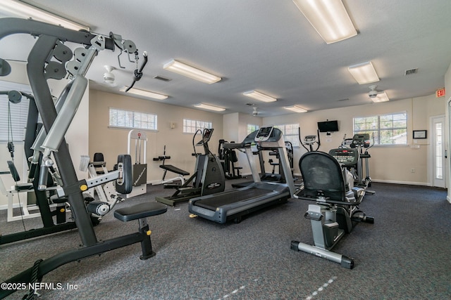 4306 Serena Cir, Saint Augustine, FL 32084 - workout area featuring visible vents and baseboards