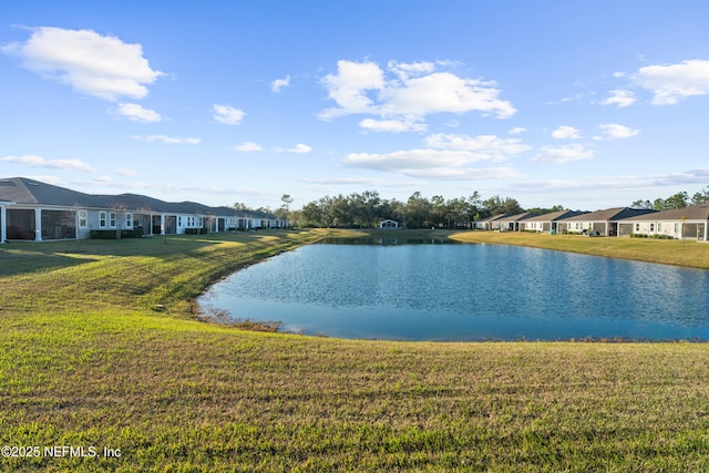 water view featuring a residential view