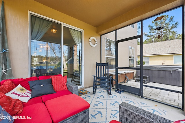 view of sunroom / solarium
