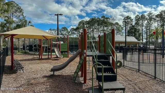 view of jungle gym