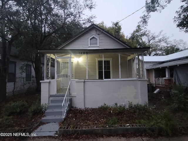 bungalow-style home featuring a porch