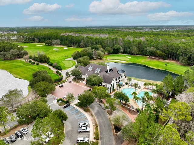95384 Bermuda Dr, Fernandina Beach, FL 32034 - aerial view featuring a view of trees, a water view, and golf course view