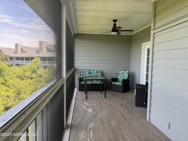 622 Ponte Vedra Blvd Unit D4, Ponte Vedra Beach, FL 32082 - wooden terrace with a ceiling fan