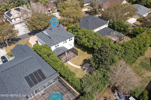 birds eye view of property featuring a residential view