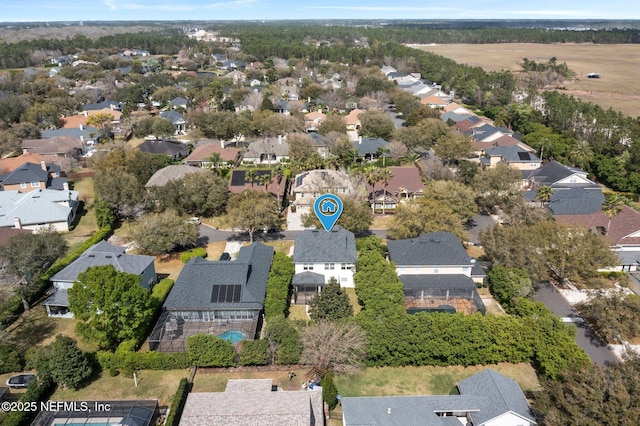 bird's eye view with a residential view