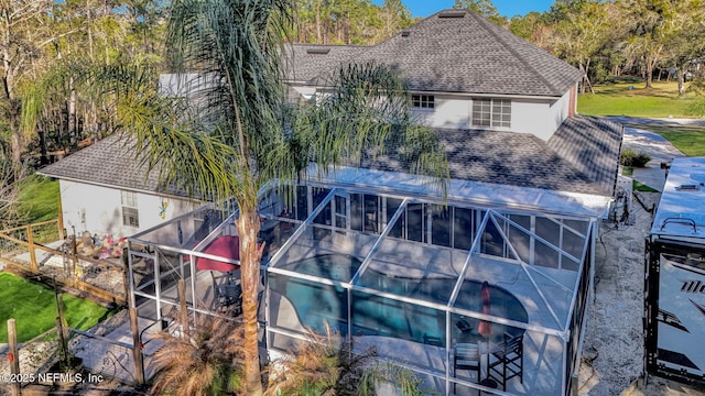 exterior space with a lanai