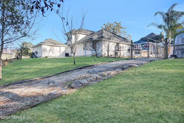 exterior space with a front lawn