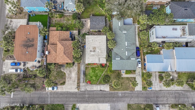 aerial view with a residential view