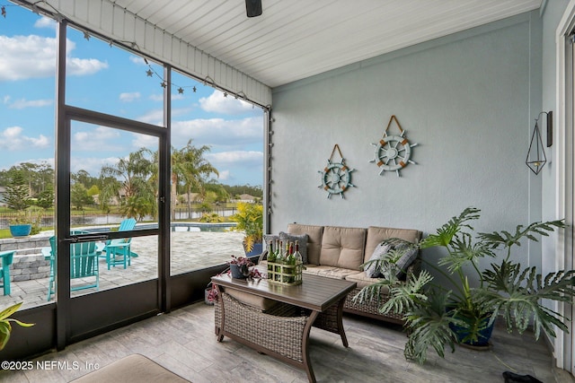 view of sunroom