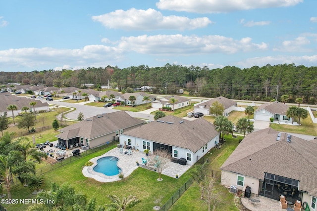 birds eye view of property featuring a residential view