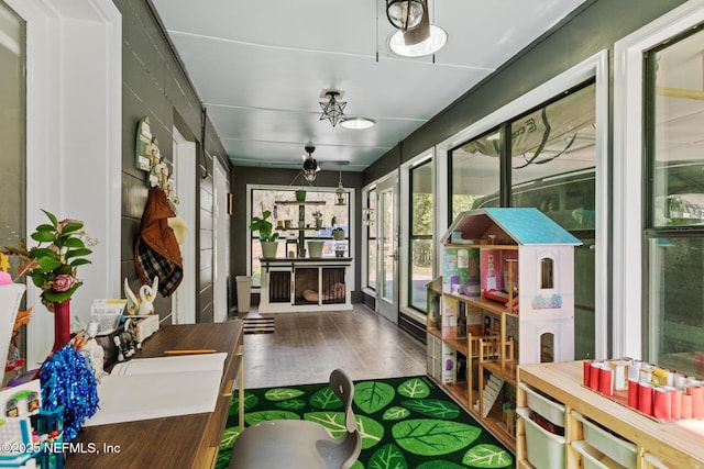 view of sunroom