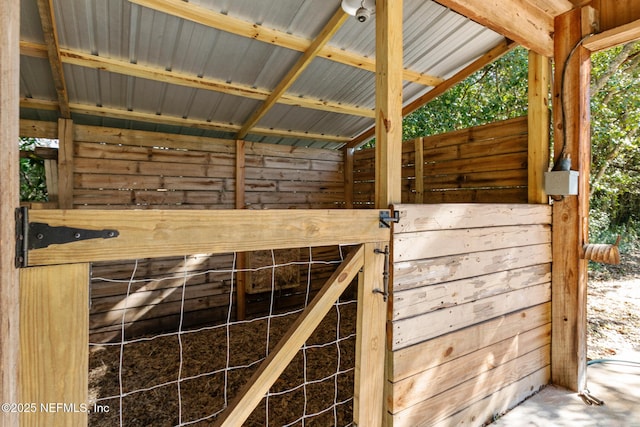 view of horse barn