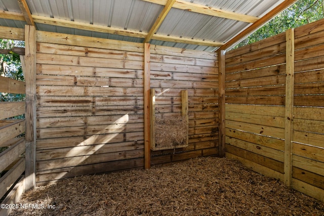 view of horse barn