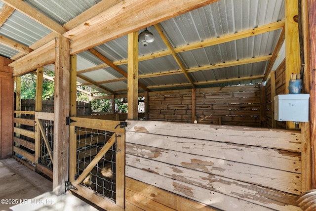 view of horse barn