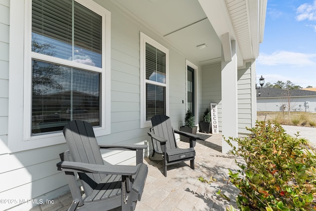 view of patio with covered porch