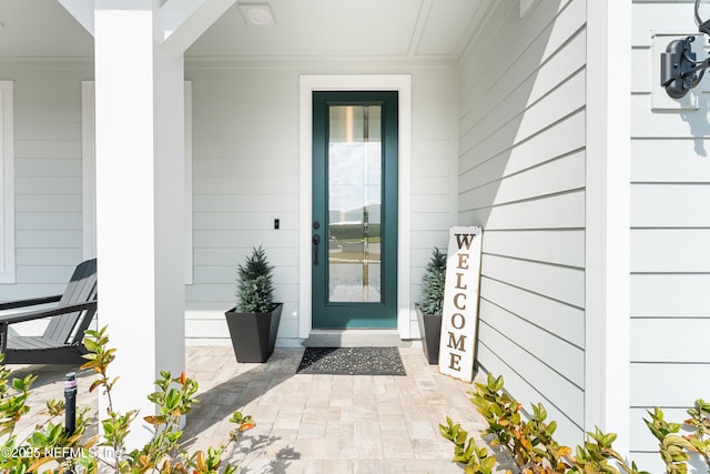 view of doorway to property