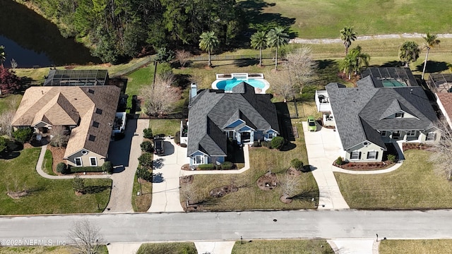 3383 Olympic Dr, Green Cove Springs, FL 32043 - birds eye view of property featuring a water view