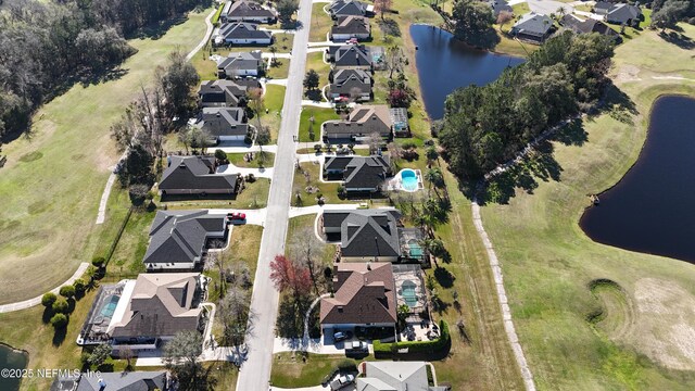 3383 Olympic Dr, Green Cove Springs, FL 32043 - aerial view featuring golf course view, a water view, and a residential view