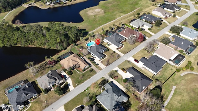 3383 Olympic Dr, Green Cove Springs, FL 32043 - aerial view featuring a water view and a residential view