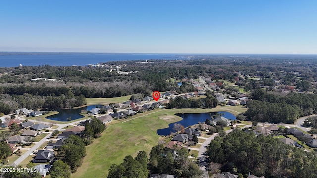 3383 Olympic Dr, Green Cove Springs, FL 32043 - birds eye view of property with a water view and a residential view