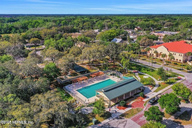3383 Olympic Dr, Green Cove Springs, FL 32043 - birds eye view of property featuring a wooded view
