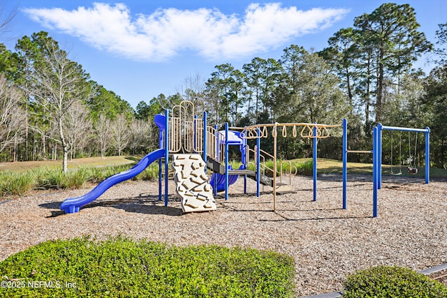 view of community jungle gym